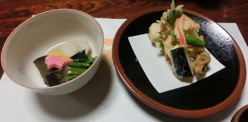 煮物と野菜の天麩羅.JPG