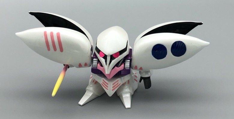 キュベレイ　ガンプラ　フィギュア　SDガンダム　ハマーン　ガンコレ 高輝度パールなSDキュベレイ (ハマーン仕様)完成品レビュー