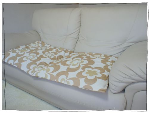 クォーターリポート 座布団カバー ベージュ