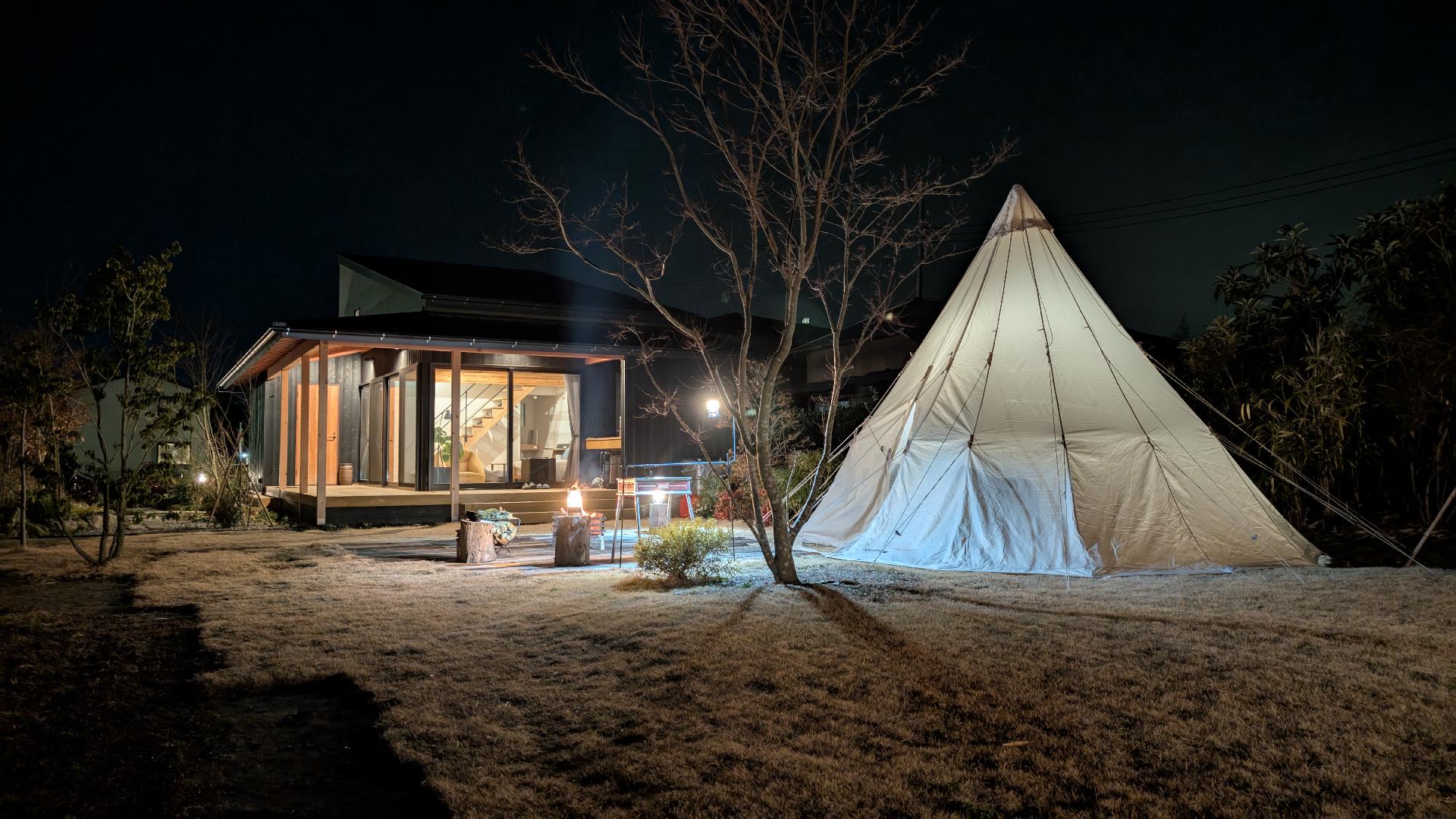 鴨川 Private Villa 裏庭