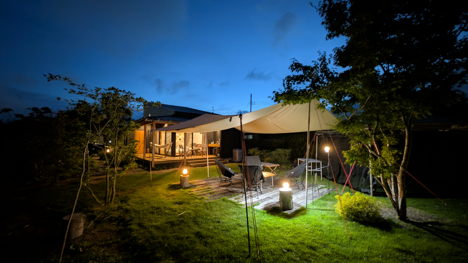 鴨川 Private Villa 裏庭