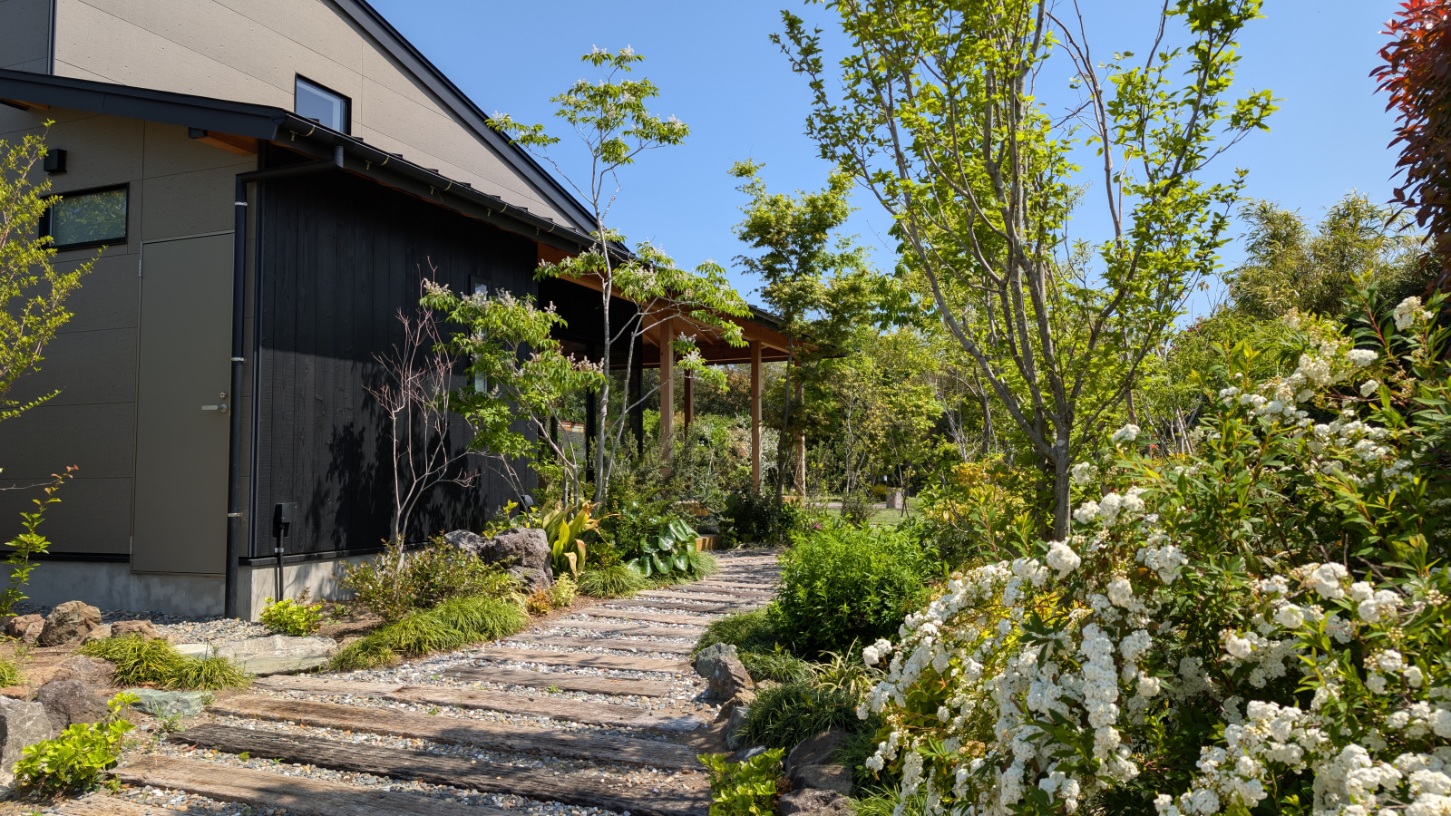 鴨川 Private Villa 裏庭