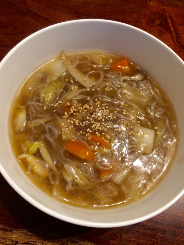 1．中華風しらたき野菜スープ