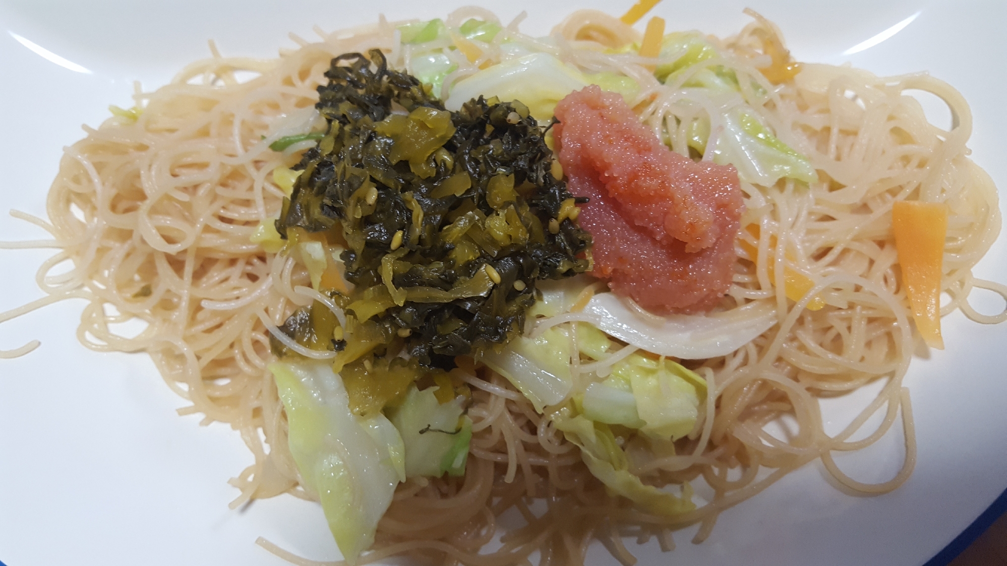 明太子と高菜の焼きビーフン