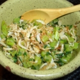 大根菜のウェイパー炒め