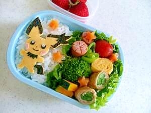 キャラ弁 ぎざみみピチューのお弁当 レシピ 作り方 By Cherry2005 楽天レシピ