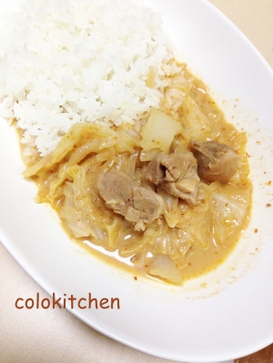 キャベツと鶏もも肉のレッドカレー タイカレー レシピ 作り方 By Colokitchen 楽天レシピ