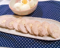 【糖質制限】ズボラ技で簡単鶏ハムinチーズゆで卵付
