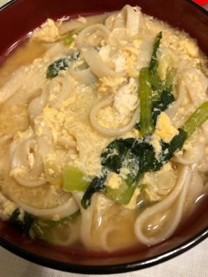 小松菜の卵とじきしめん レシピ 作り方 By おいしいごはんが食べたい 楽天レシピ