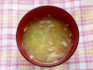 白菜とミョウガの味噌汁 レシピ 作り方 By なな1151 楽天レシピ