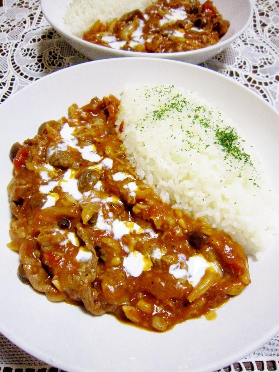 トマト缶de簡単！ビーフストロガノフ