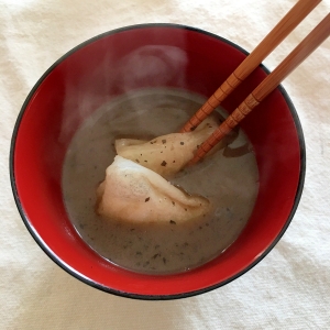 お節の余った黒豆煮で 黒豆おしるこ レシピ 作り方 By Kuuuma