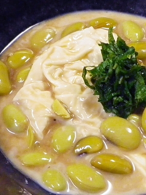 つまみに最適 湯葉のワサビ枝豆あえ レシピ 作り方 By Bapaksan 楽天レシピ