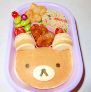 くまちゃん ホットケーキ キャラ弁当 レシピ 作り方 By さぁー27 楽天レシピ