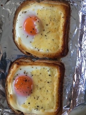 食パン 卵 マヨの3つでお手軽朝ごはん レシピ 作り方 By ロ ੭ 楽天レシピ
