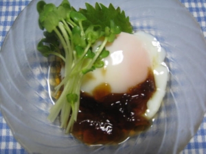 ぷるぷるダシ寒天の半熟卵
