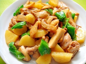 鶏もも肉とじゃがいもエリンギのオイスター生姜炒め レシピ 作り方 By Mint74 楽天レシピ