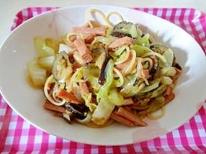 野菜たっぷり なすとスパムの和風パスタ レシピ 作り方 By まの９２５ 楽天レシピ