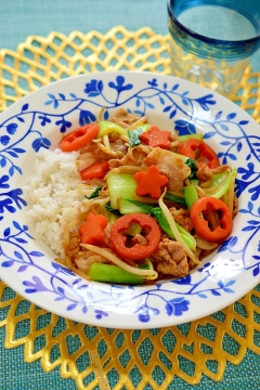 野菜が高いよ〜！安定☆肉野菜炒め丼