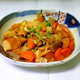 五目かぼちゃと鶏肉煮