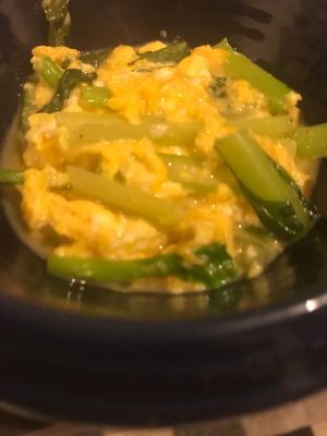 小松菜と卵の和風炒め レシピ 作り方 By 料理人のたまご 豆しば 楽天レシピ