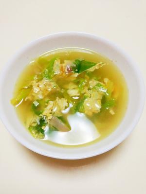 赤玉葱セロリ葉のふんわり卵スープ レシピ 作り方 By イク9110 楽天レシピ