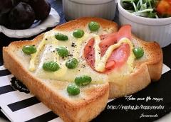 ハムチーズ&枝豆☆トースト
