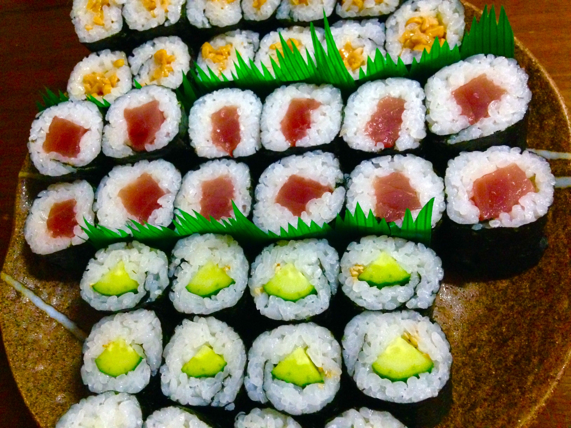 ★細巻き寿司★納豆巻き+鉄火巻き+河童巻き