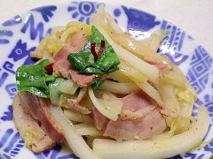 健康法師の　ヘルシー！白菜のペペロンチーノ