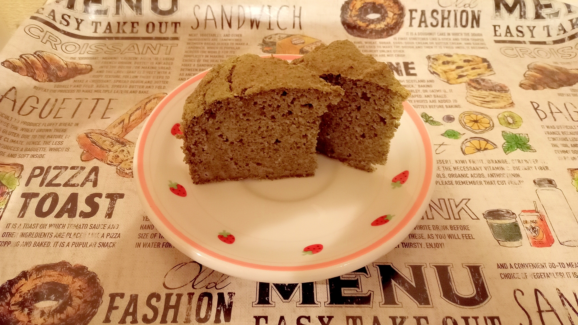 グルテンフリー！豆腐と米粉の緑茶ケーキ