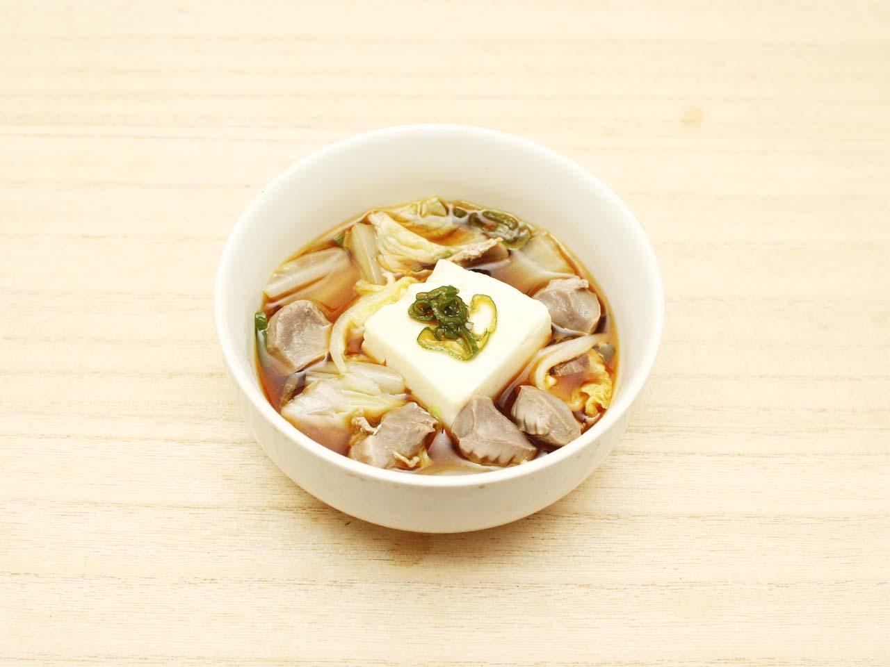 ポン酢をかけて！あたたかい湯豆腐