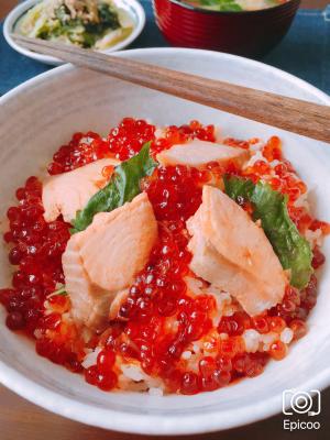 鮭といくらの簡単はらこ飯 レシピ 作り方 By 新米幸せママ 楽天レシピ
