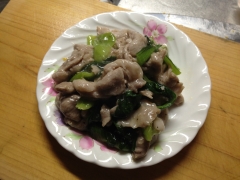 青梗菜と豚肉の簡単中華