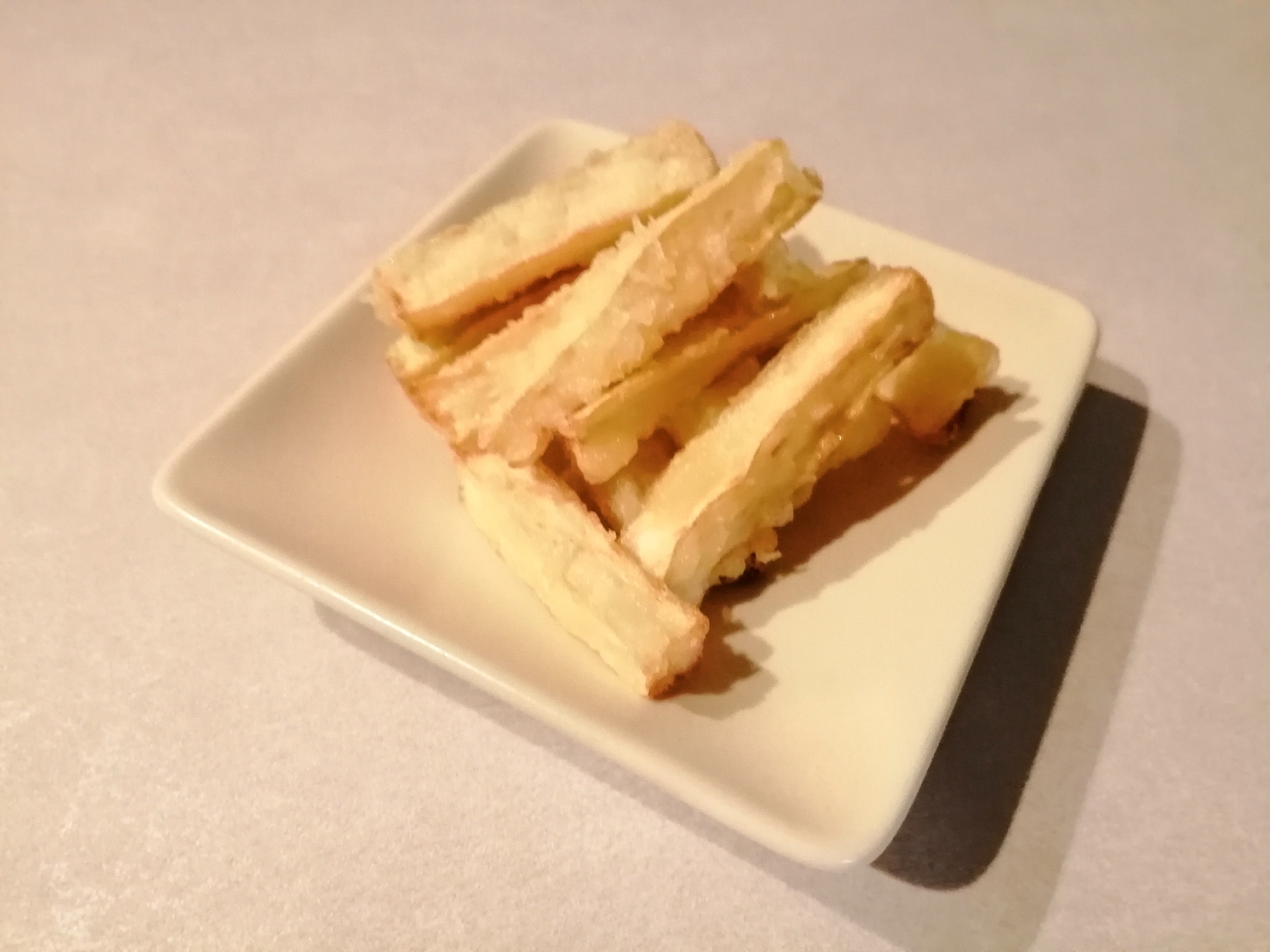 フライドポテトみたいな☆マコモダケの天ぷら