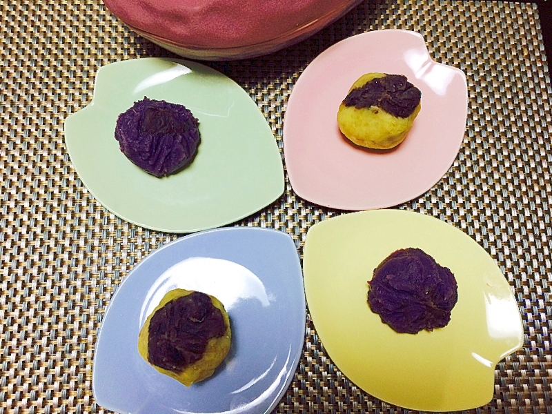 おもてなしに！２色の芋きんちゃく
