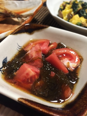めんつゆで簡単3分 トマトのもずく酢 レシピ 作り方 By Moyo S キッチン 楽天レシピ