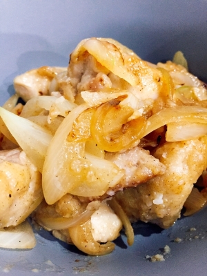 玉ねぎと鶏胸肉のにんにく醤油炒め レシピ 作り方 By Aya 楽天レシピ