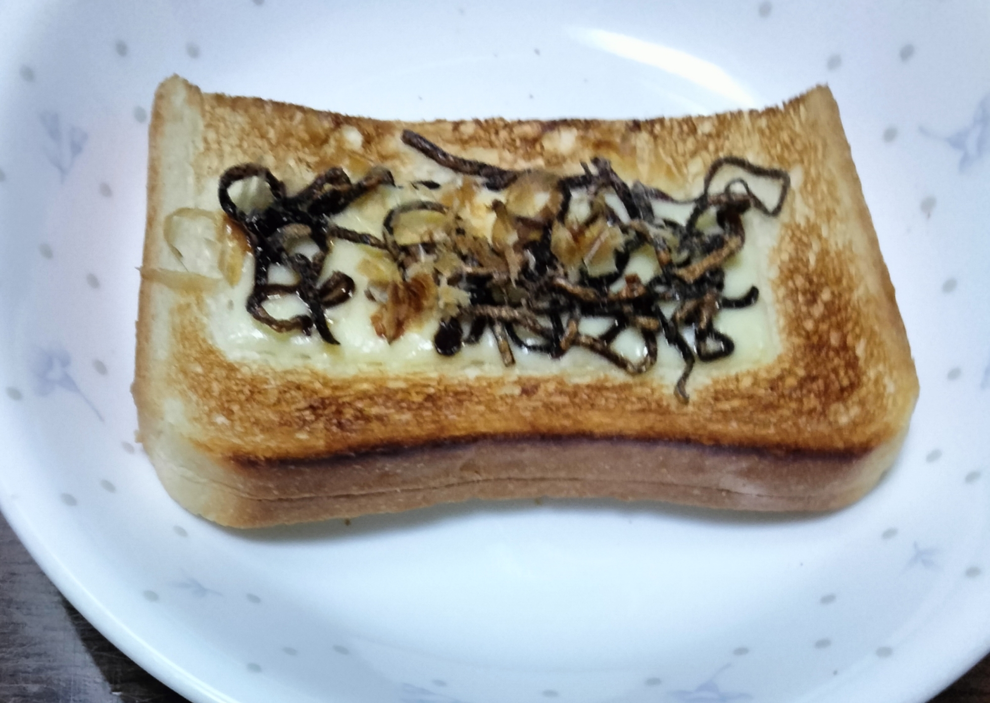 チーズトーストアレンジ 塩昆布&かつお節