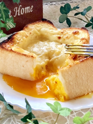 卵とろ り 厚切りパンのマヨエッグチーズトースト レシピ 作り方 By みさきらりんず 楽天レシピ