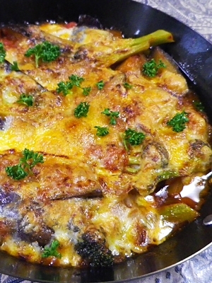 グリルパンで 茄子ブロッコリーのトマトグラタン レシピ 作り方 By Leopoo 楽天レシピ