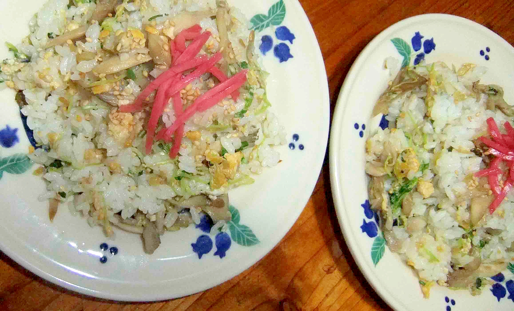 4. 舞茸と豆苗の炊き込みご飯