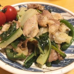豚肉とうまい菜のドレッシング炒め レシピ 作り方 By みさちゃん 楽天レシピ
