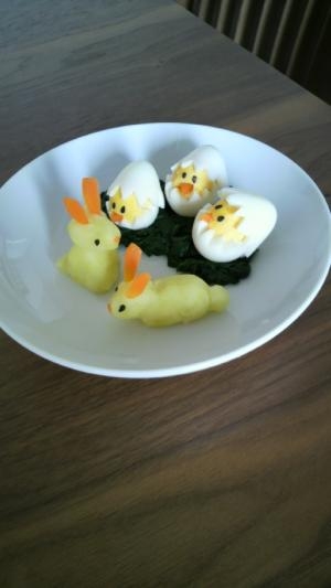 一歳のお誕生日 ウサギとひよこの誕生日プレート レシピ 作り方 By アッカしお 楽天レシピ