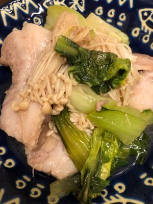 麺つゆde豚肉とチンゲン菜とエノキの和風炒め レシピ 作り方 By ぷーにゃん 楽天レシピ