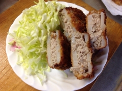 ダブル使いのレンコンのはさみ揚げ