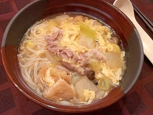 かきたましょうが稲庭うどん レシピ 作り方 By 週末は男子厨房 楽天レシピ