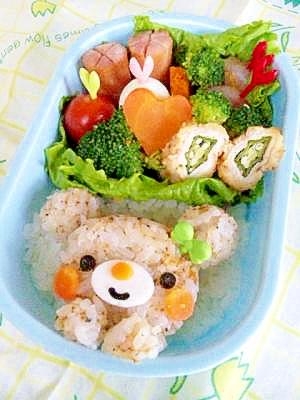 簡単キャラ弁 くまちゃんのお弁当 レシピ 作り方 By Cherry05 楽天レシピ