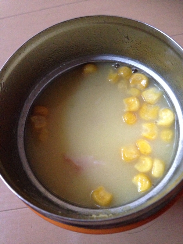 お弁当 スープジャーでランチ用 ちくわと卵のお粥♪