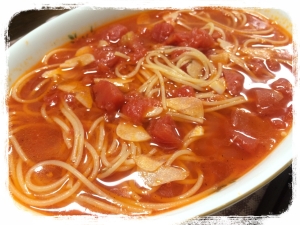 トマトとニンニクのスープパスタ レシピ 作り方 By ソチミルコ 楽天レシピ