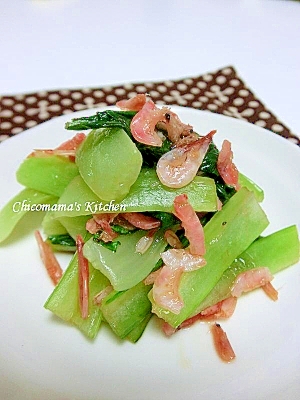 菜の花とえびのしそ風味♪